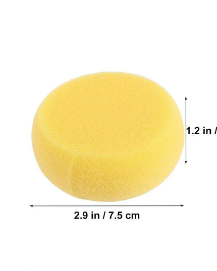 Golden Sunshine Creative Sponge Set - 12 Round Watercolor Tools for Artistic Expression