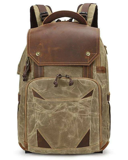 Vintage Batik Canvas Camera Backpack with USB Charging Feature - Ideal for Men’s Photography and Travel Adventures