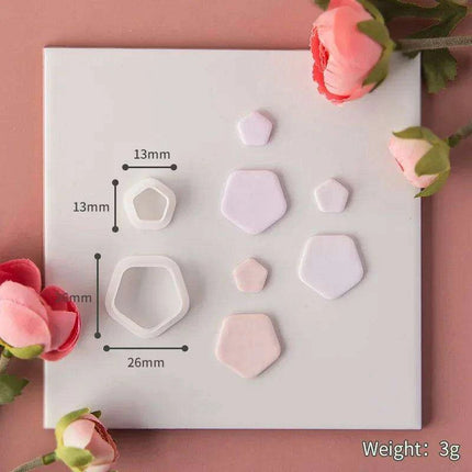 Geometric Elegance Polymer Clay Cutting Tools - Essential for Creative Makers