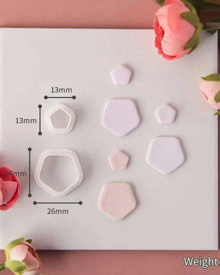 Geometric Elegance Polymer Clay Cutting Tools - Essential for Creative Makers