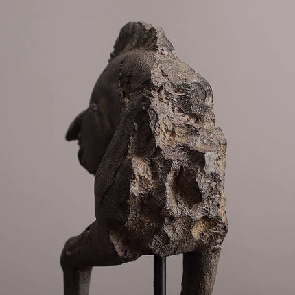 Resin Handicraft Make Old Horse's Head Artificial Animal Sculpture War