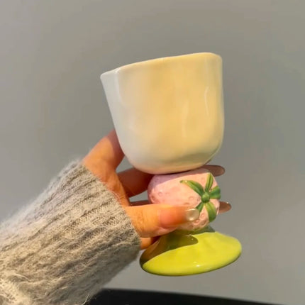 Hand-Painted Fruit & Flower Ceramic Dessert Cup — Gift Box, 5 Designs | Très Elite
