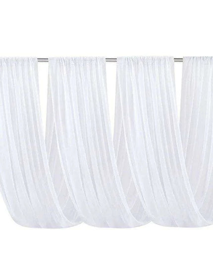 Elegant White Chiffon Ceiling Drapes for Stunning Event Decor