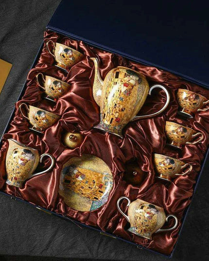 Exquisite Egyptian-Inspired Vintage Tea Set for Elegant Entertaining Moments