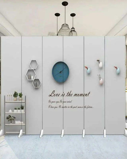 Versatile Mobile Folding Chinese Partition Screen for Hotels and Offices - Dual-Sided Conference Divider