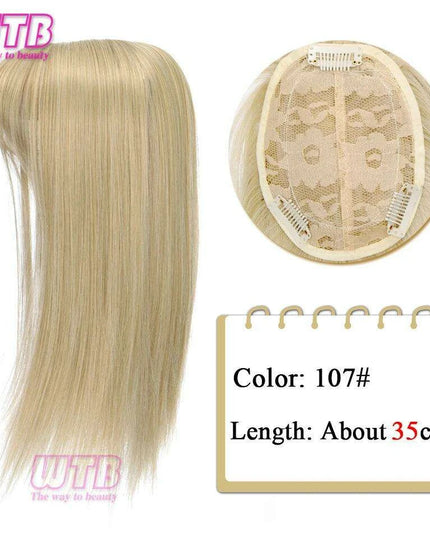 Bangs & Volume: Clip-In Hair Topper for Instant Transformation