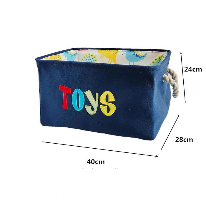 Chic Foldable Canvas Storage Basket for Kids and Babies