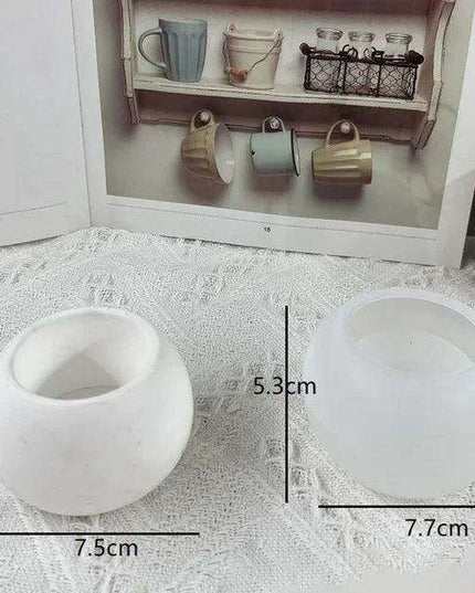 Personalized Round Silicone Mold for Unique Candle and Succulent Creations - Enhance Your Home Decor