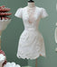 A-line Dress with 3D Floral Accents for Women's Evening