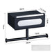 Wall-Mounted Rotating Tissue Paper Holder with Built-in Storage Organizer