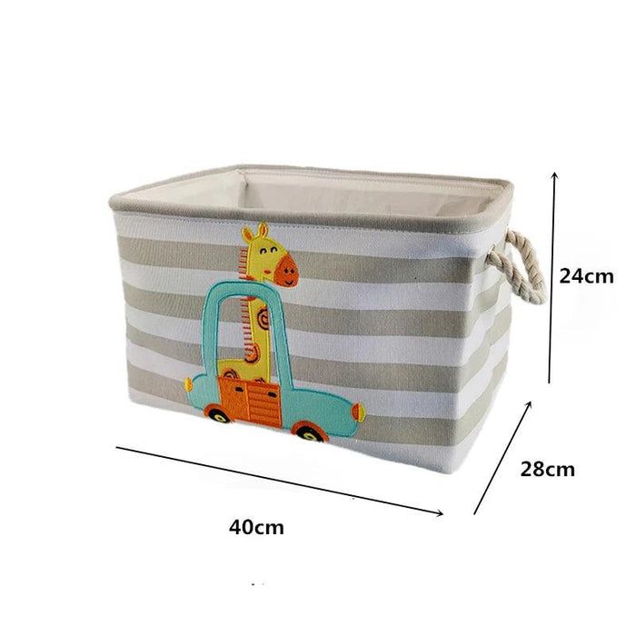 Stylish Foldable Canvas Storage Basket for Kids and Baby