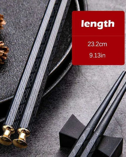 Elegant Black Sakura Fiber Chopsticks - Perfect for Sushi & Noodle Lovers