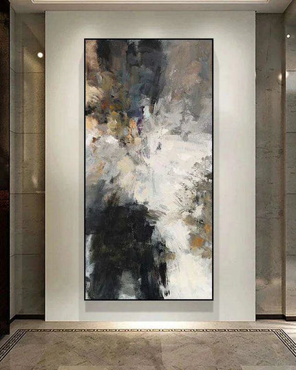 Modern Elegance: Black and White Abstract Canvas Art Collection for Your Bedroom