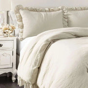 Reyna Luxe Ruffled King Bedding Ensemble with Coordinating Pillow Shams