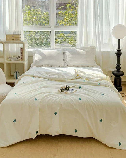 Innovative Breathable Summer Quilt - Double Layer Cooling Design, Lightweight & Washable