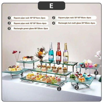 Elegant Stainless Steel Tea Buffet Stand for Sophisticated Entertaining