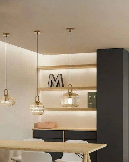 Scandinavian-Inspired Minimalist Glass LED Pendant Lights - Elegant Japanese Design for Home Interiors
