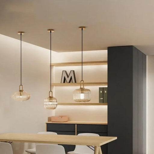 Scandinavian-Inspired Minimalist Glass LED Pendant Lights - Elegant Japanese Design for Home Interiors