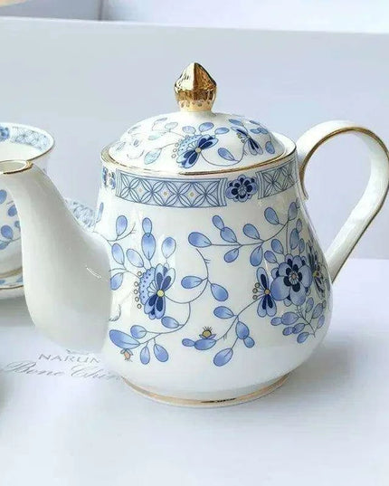 Charming Blue and White Japanese Porcelain Tea and Coffee Set