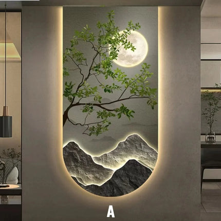 Mural Lamp Store LED Ambient Hanging Paintings for Corridor Decor