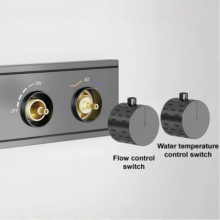 Gun Gray Brass LED Digital Display Thermostatic Shower Set Ceiling Mount Rain Shower Head Adjustable Slide Bar Bathroom Faucet gun-gray-brass-led-digital-display-thermostatic-shower-set-ceiling-mount-rain-shower-head-adjustable-slide-bar-bathroom-faucet