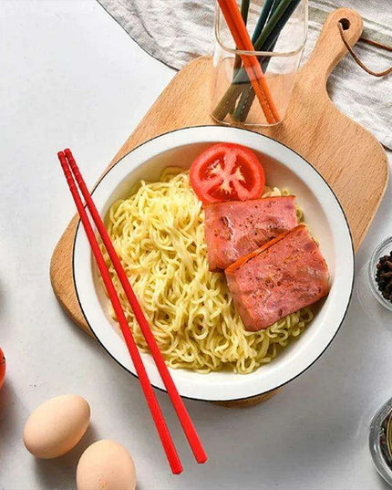 Vibrant Non-Slip Silicone Chopsticks Set for Sushi and Noodle Lovers