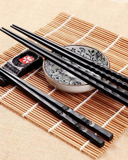 Artisan Crafted Non-slip Alloy Chopsticks with Distinctive Patterns