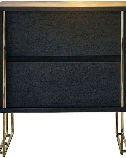 Chic Black Luxe Accent Table