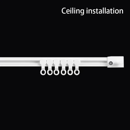 Silent Self-Adhesive Curtain Track — Ceiling & Wall, No-Drill