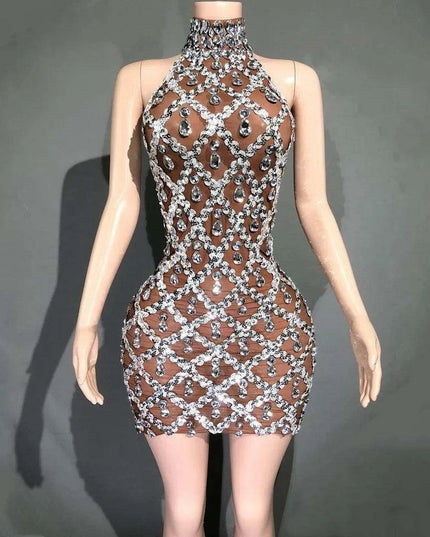 Radiant Rose Pink Sequin Mesh Bodycon Dress - Perfect for Celebratory Occasions