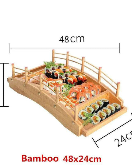 Elegant Dragon Boat Sushi Platter for Sashimi Lovers