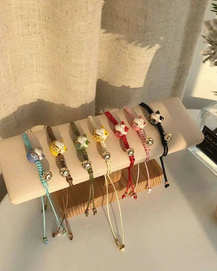Adjustable Maneki Neko Charm Bracelet - The Perfect Gift for Cat Enthusiasts
