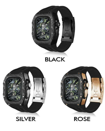 Luxurious Carbon Fiber Upgrade Set for Apple Watch: Elevate Your Style and Protection