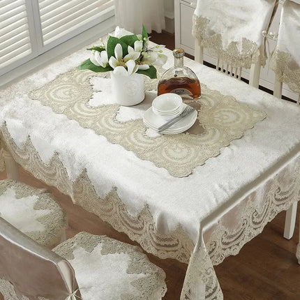 Vintage Velvet Lace Tablecloth – Elegant Home & Event Decor