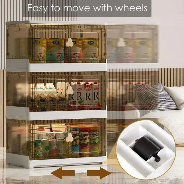 Clear Dual Access Stackable Storage Bins for Versatile Home Organization