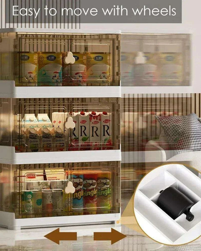 Clear Dual Access Stackable Storage Bins for Versatile Home Organization