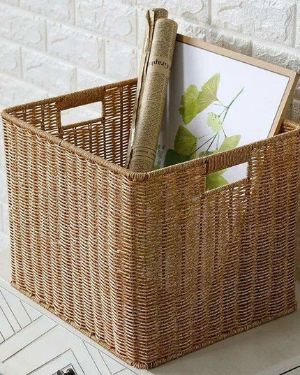 Nordic-Inspired Multi-Purpose Plastic Storage Basket for Home Organization