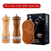 6-Inch Vintage Solid Wood Salt and Pepper Mill Set - Handcrafted Manual Grinder for Exquisite Seasonings