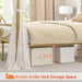 Elegant Metal Canopy Bed Frame with Four Posters and Storage Solutions