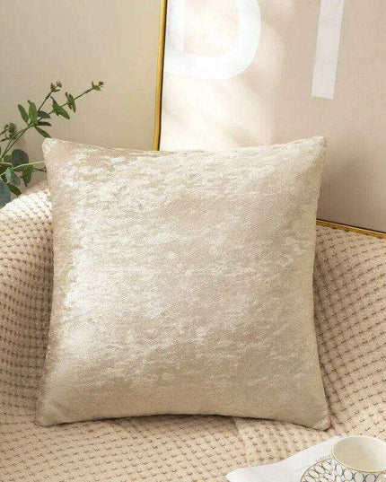 Plush Golden Velvet Pillow Cover Set - Perfect for Home, Vehicle, and Office Elegance
