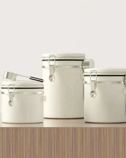 Stylish Stainless Steel Coffee Bean Canister with Date Tracker and Carbon Release Valve