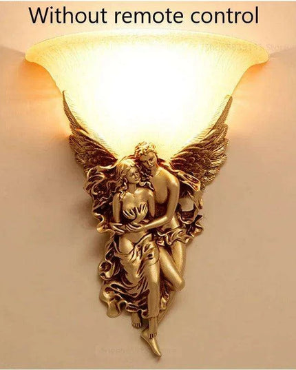 Whimsical Nordic Angel Resin Wall Lights - Unique LED Decor for Indoor Spaces