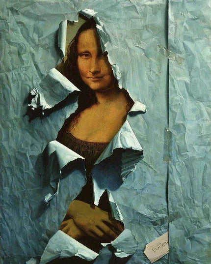 Blue Mona Lisa Canvas: Contemporary Art for Unique Home Decor