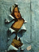Artistic Blue Mona Lisa Spoof Canvas Painting - Unique Wall Decor Upgrade