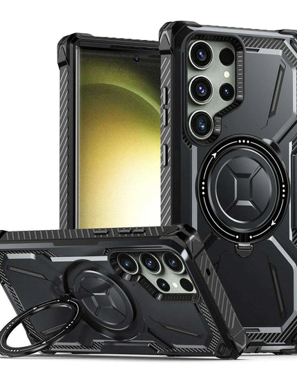 Samsung Galaxy S23 Ultra/S23+ Plus Rugged Military-Grade Shockproof Case with Magnetic Stand and MagSafe Support