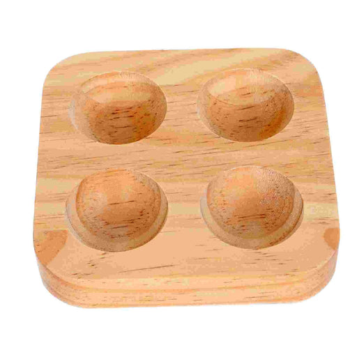 Rustic Wooden Egg Organizer Tray for Fridge or Kitchen Counter
