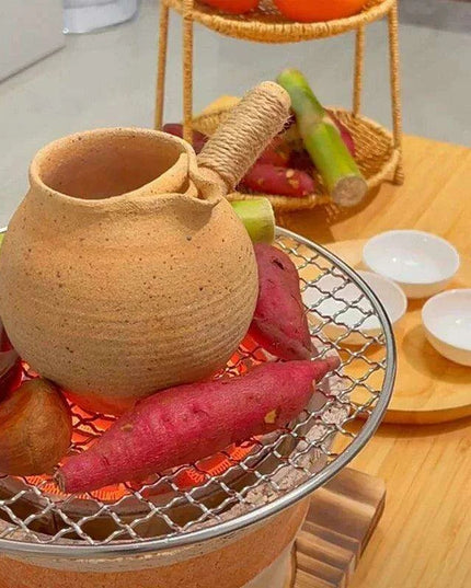 Artisanal Clay Tea Brewing Set with Handcrafted Justice Cup for an Elevated Experience