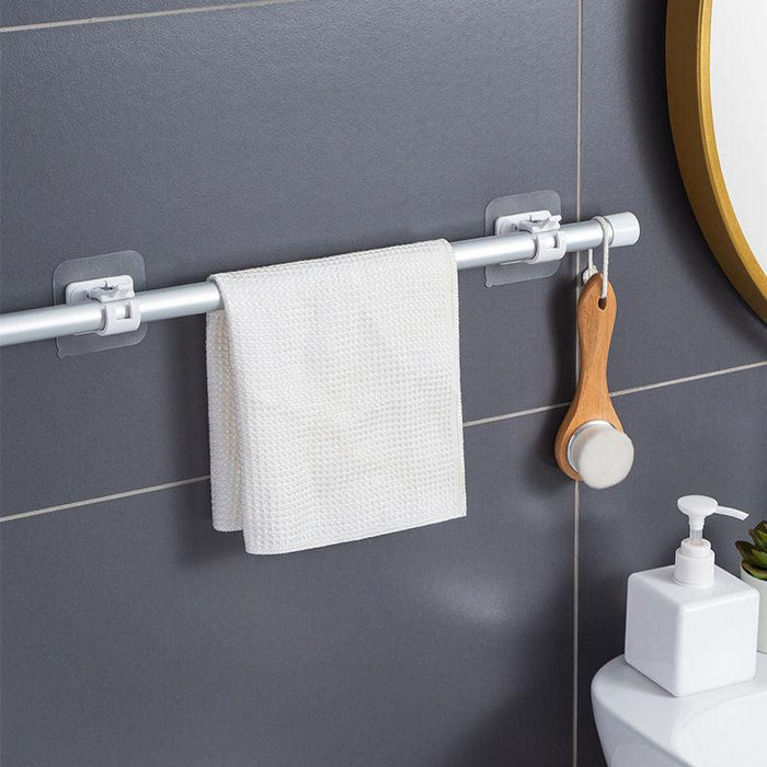 Hassle-Free Self-Adhesive Curtain Rod Brackets - Durable, Waterproof, Tool-Free Installation