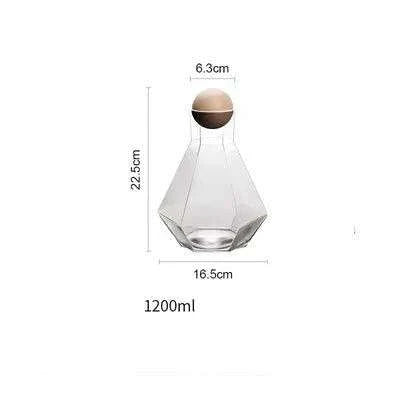 Elegant Diamond-Embossed Glass Kettle for All Beverage Types, 1.2L Capacity