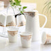 Elegant Bone China Tea Set with Ceramic Teapot, Teacups, and Stylish Rack